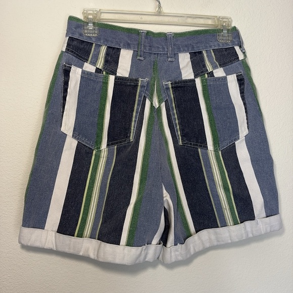 The Limited Jeans Vintage High Waisted Striped Denim Shorts size 10 100% cotton - Picture 5 of 6